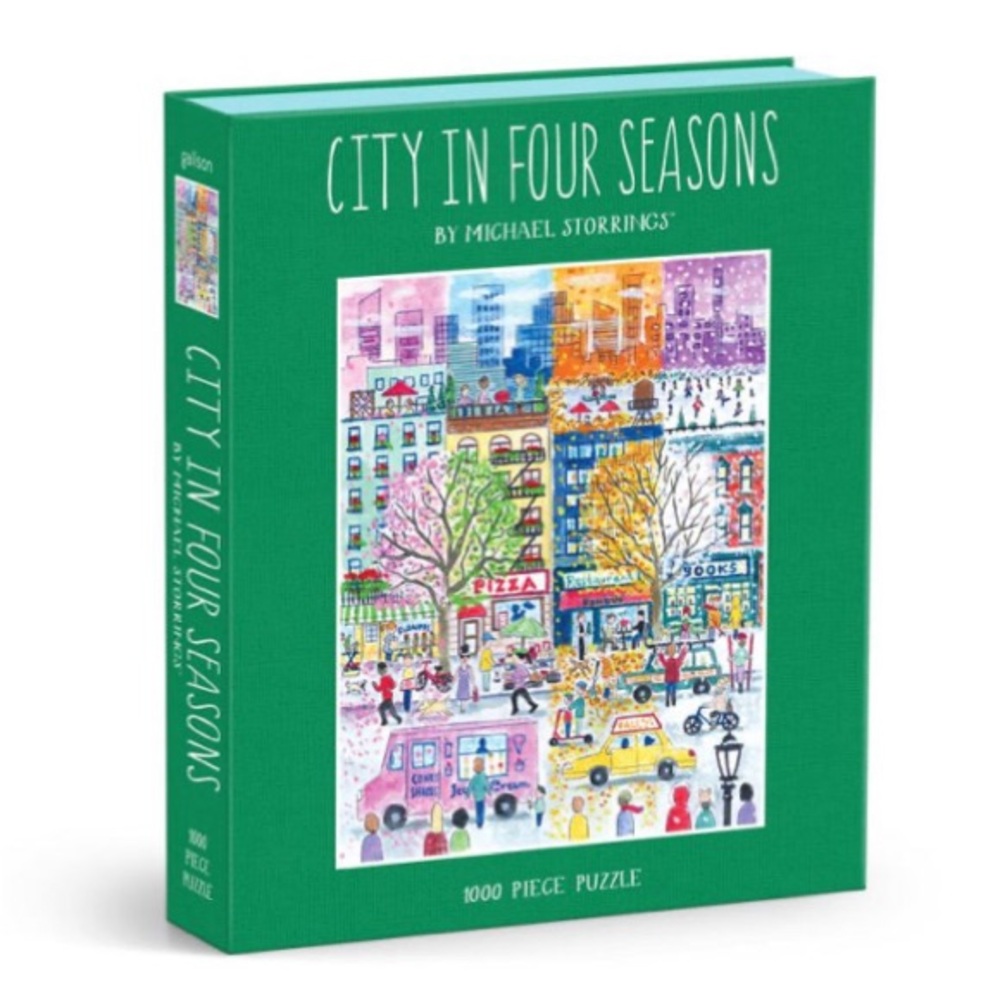 Galison Michael Storrings City in Four Seasons 1000 Piece Book Puzzle
